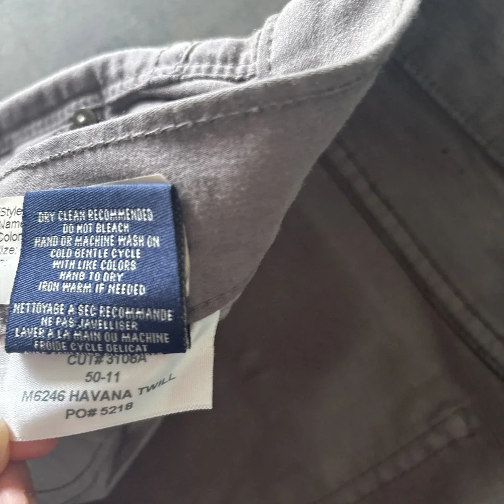 Fidelity Denim Classic Straight Pants Havana Twill size 35 Charcoal Gray NWOT - Picture 5 of 12